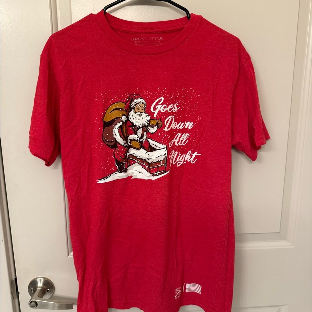 Grunt Style Red Crew Neck Graphic Tee